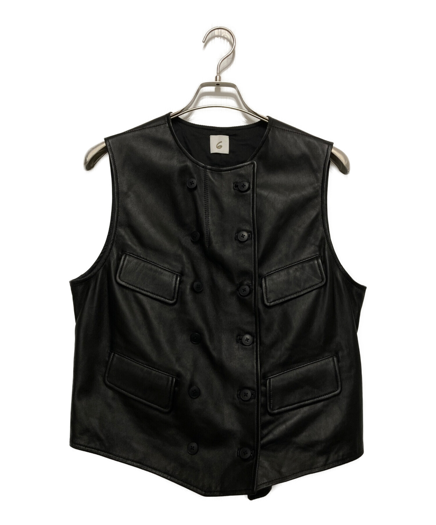 6(ROKU)＞LEATHER VEST/ベスト 羊革-