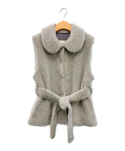 LEMONPLET（レモンプレット）LEMONPLET (レモンプレット) FAUX FUR PETER VEST グレー サイズ:SMALLの古着・服飾アイテム