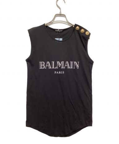 【中古・古着通販】BALMAIN (バルマン) 金釦ノースリーブTシャツ