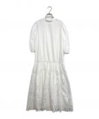 Ameriアメリ）の古着「メディ2WAYボリュームスカラップレースドレス」｜ホワイト