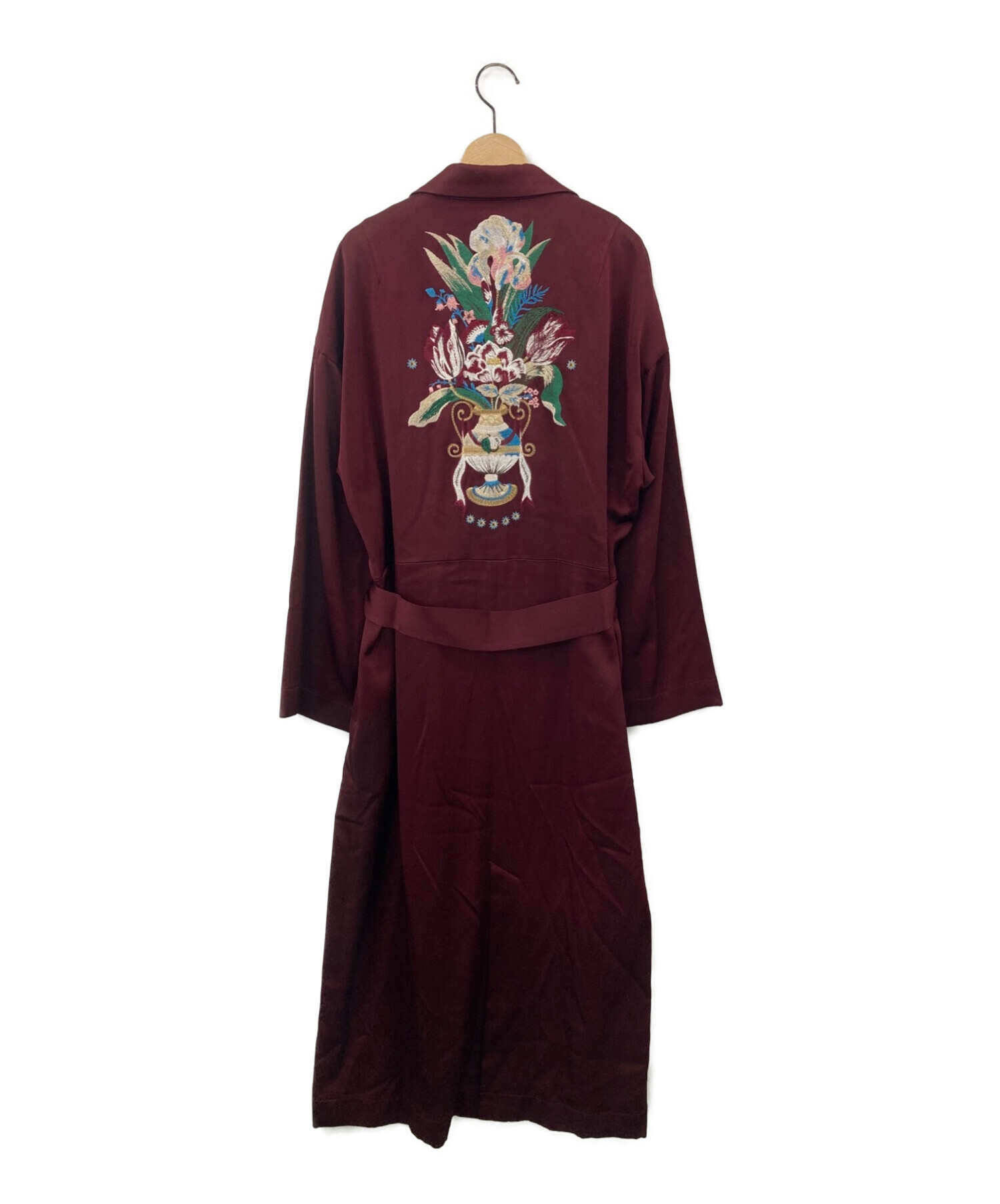 限定Ｗ特典付属 Mame Kurogouchi 刺繍 ガウンコート ボルドー サイズ2