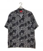 SUPREMEシュプリーム）の古着「Flags Rayon S/S Shirt」｜ブラック