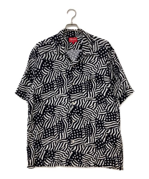 SUPREME（シュプリーム）SUPREME (シュプリーム) Flags Rayon S/S Shirt ブラック サイズ:Lの古着・服飾アイテム