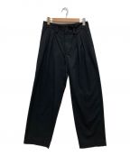 AURALEEオーラリー）の古着「SUPER FINE WOOL COTTON TWILL SLACKS」｜ブラック