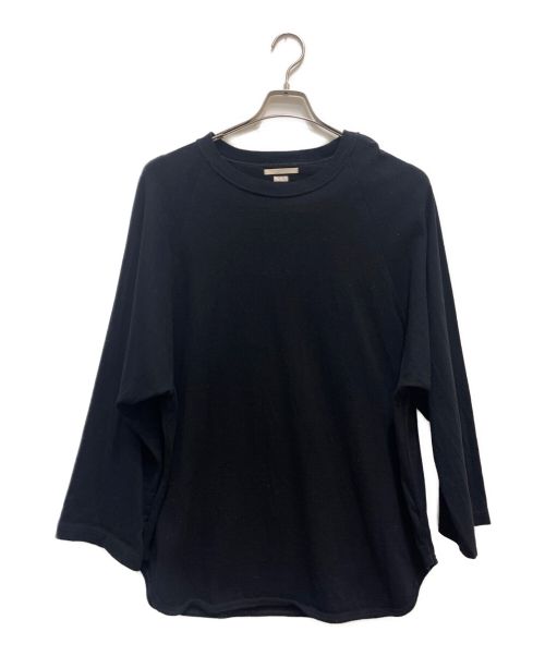 BLURHMS（ブラームス）blurhms (ブラームス) Silk Cotton Baseball Raglan Tee ブラック サイズ:3の古着・服飾アイテム