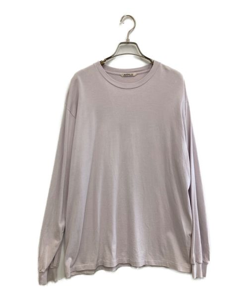 AURALEE（オーラリー）AURALEE (オーラリー) LUSTER PLAITING LONG-SLEEVE T-SHIRTS パープル サイズ:４の古着・服飾アイテム