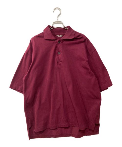 AURALEE（オーラリー）AURALEE (オーラリー) SUPER FINE COTTON SALT SHRINK PIQUE BIG POLO ダークブラウン サイズ:4の古着・服飾アイテム