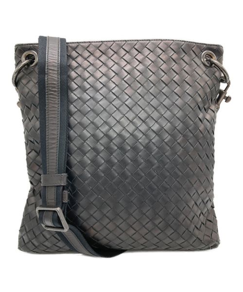 BOTTEGA VENETA（ボッテガベネタ）BOTTEGA VENETA (ボッテガベネタ) イントレチャート ショルダーバッグ 172736 ブラックの古着・服飾アイテム