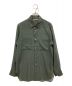 AURALEE（オーラリー）の古着「WOOL RECYCLE POLYESTER SHHER SHIRT A21SS01RM」｜グリーン