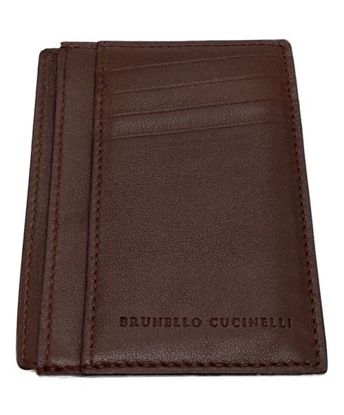 BRUNELLO CUCINELLI（ブルネロクチネリ）BRUNELLO CUCINELLI (ブルネロクチネリ) スリム カードケース ブラウンの古着・服飾アイテム