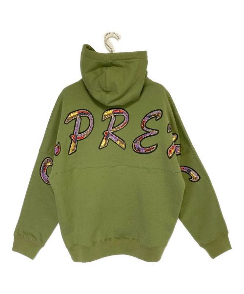 SUPREME（シュプリーム）SUPREME (シュプリーム) Beaded Hooded Sweatshirt カーキ サイズ:Sの古着・服飾アイテム