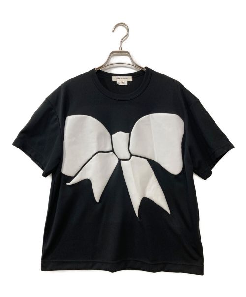 COMME des GARCONS（コムデギャルソン）COMME des GARCONS (コムデギャルソン) ビッグ リボンプリントTシャツ ブラック サイズ:XSの古着・服飾アイテム