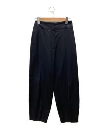 JIL SANDER（ジルサンダー）の古着「TROUSER LIGHT WOOL GABARDINE ハイウエストテーパードパンツ JSPT301500-WT202500」｜ネイビー