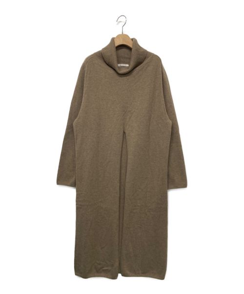 BAUME（ボーメ）BAUME (ボーメ) フロントスリットニットワンピース ブラウン サイズ:00の古着・服飾アイテム