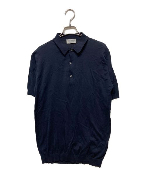 JOHN SMEDLEY（ジョンスメドレー）JOHN SMEDLEY (ジョンスメドレー) コットンニットポロシャツ ネイビー サイズ:Mの古着・服飾アイテム