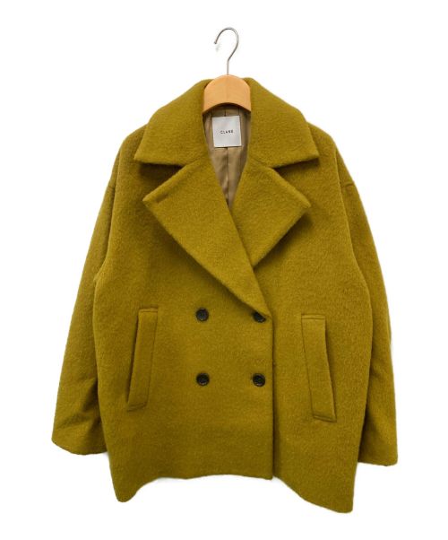 CLANE（クラネ）CLANE (クラネ) OVER LINE DOUBLE COAT イエロー サイズ:2の古着・服飾アイテム