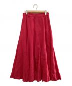 Plageプラージュ）の古着「Slit Linen スカート」｜ピンク