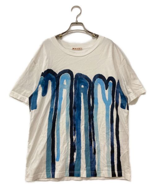 MARNI（マルニ）MARNI (マルニ) ドリッピングロゴTシャツ ホワイト サイズ:36の古着・服飾アイテム