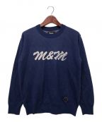 M&M CUSTOM PERFORMANCE×MASSES-）の古着「ジャガードニットセーター」｜ネイビー