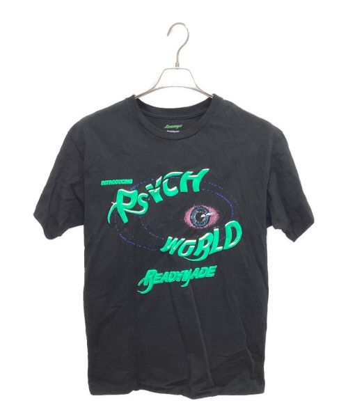 READYMADE（レディメイド）READYMADE (レディメイド) PSYCHWORLD (サイコワールド) プリントTシャツ ブラック サイズ:Mの古着・服飾アイテム