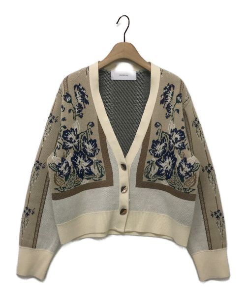 中古・古着通販】MURRAL (ミューラル) Framed flower knit cardigan