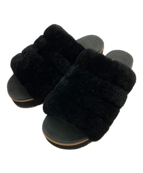 UGG（アグ）UGG (アグ) FLUFF YEAH SANDAL ブラック サイズ:24の古着・服飾アイテム