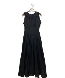 HER LIP TO（ハーリップトゥ）の古着「Back Lace-Up Cotton Long Dress」｜ブラック