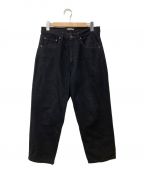 AURALEEオーラリー）の古着「HARD TWIST DENIM WIDE PANTS」｜ブラック