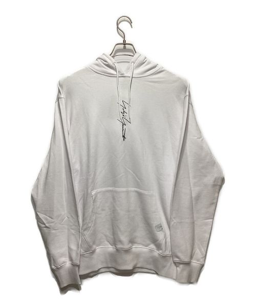 Yohji Yamamoto pour homme（ヨウジヤマモト プールオム）Yohji Yamamoto pour homme (ヨウジヤマモト プールオム) New Era (ニューエラ) VERTICAL LOGO SWEAT HOODIE ホワイト サイズ:4　LARGE 未使用品の古着・服飾アイテム