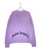 Palm Angelsパーム エンジェルス）の古着「curved logo sweater」｜パープル