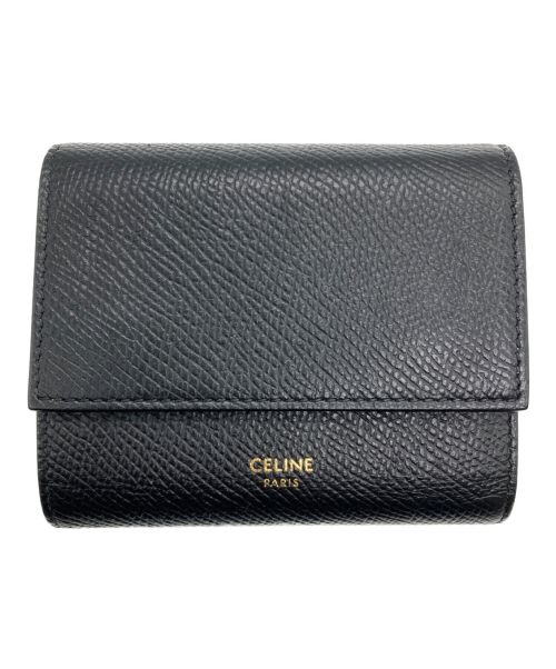 CELINE（セリーヌ）CELINE (セリーヌ) スモールトリフォールドウォレット ブラックの古着・服飾アイテム