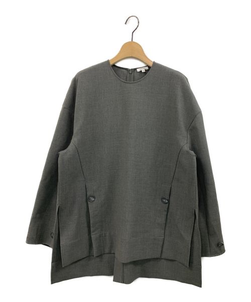 ENFOLD（エンフォルド）ENFOLD (エンフォルド) TWO-WAY-SLEEVE PULLOVER グレー サイズ:38の古着・服飾アイテム