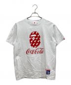 A BATHING APE×Coca Colaアベイシングエイプ×コカコーラ）の古着「プリントTシャツ」｜ホワイト