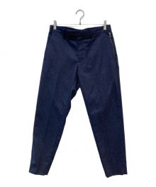 Junhashimoto（ジュンハシモト）の古着「TUCK LESS SLIM PANTS」｜ネイビー