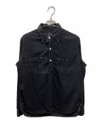 POST O'ALLSポストオーバーオールズ）の古着「De Luxe プルオーバーシャツ」｜ブラック