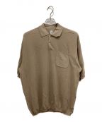 KAPTAIN SUNSHINEキャプテンサンシャイン）の古着「Polo Callar Knit Shirt」｜ベージュ