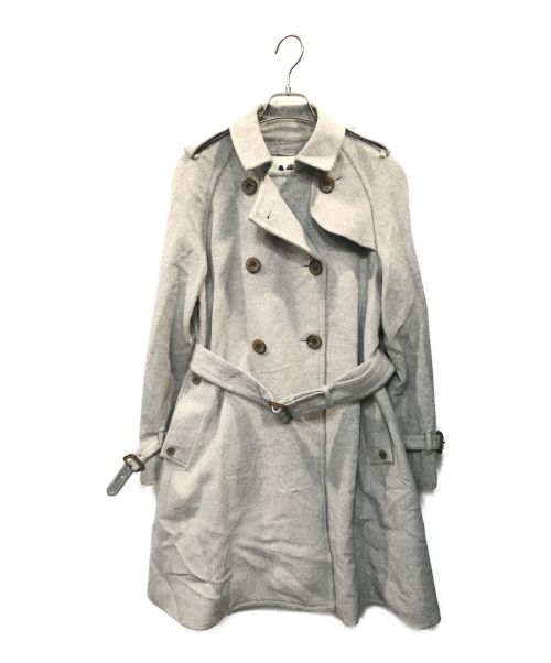 Aquascutum（アクアスキュータム）Aquascutum (アクアスキュータム) アンゴラ混トレンチコート グレー サイズ:7Fの古着・服飾アイテム