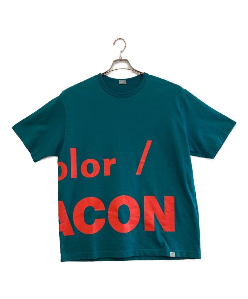 kolor/BEACON（カラービーコン）kolor/BEACON (カラービーコン) ビッグロゴTシャツ ブルー サイズ:2の古着・服飾アイテム