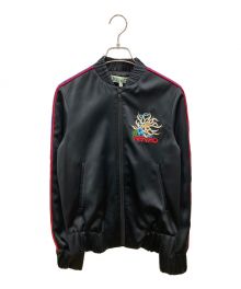 KENZO（ケンゾー）の古着「Embroidered Detail Teddy Jacket」｜ブラック