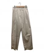 AURALEEオーラリー）の古着「WASHED FINX HERRINGBONE SLACKS」｜ベージュ