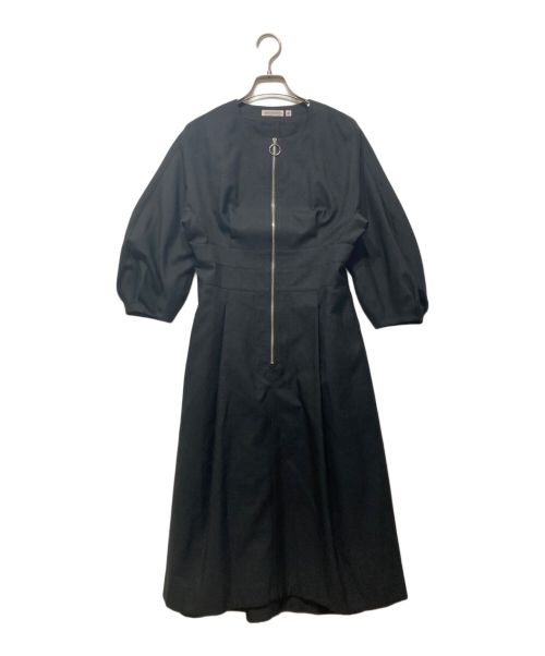 DRESSTERIOR（ドレステリア）DRESSTERIOR (ドレステリア) コットンシルク7分袖ワンピース ブラック サイズ:38の古着・服飾アイテム