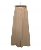 CLANEクラネ）の古着「GEORGETTE LOOSE WIDE PANTS」｜アイボリー