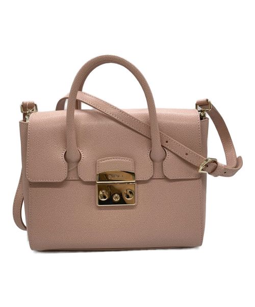 FURLA（フルラ）FURLA (フルラ) サッチェルバッグ ピンクの古着・服飾アイテム