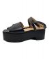 STEVEN ALAN (スティーブンアラン) LEATHER PLATFORM SANDALS ブラック サイズ:37 1/2：3980円