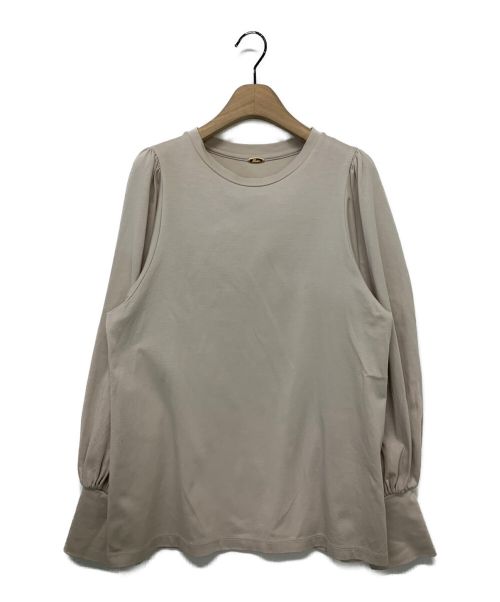 Lisiere（リジェール）Lisiere (リジェール) Gather Long sleeve Tee ベージュ サイズ:-の古着・服飾アイテム