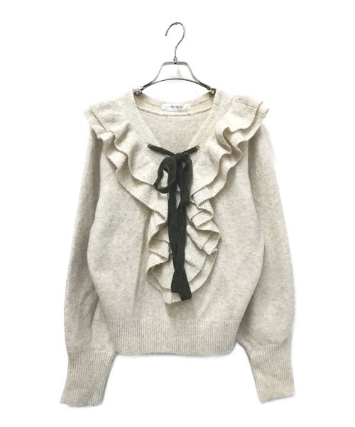 HER LIP TO（ハーリップトゥ）HER LIP TO (ハーリップトゥ) Lace Up Wool blend Pullover アイボリー サイズ:FREEの古着・服飾アイテム