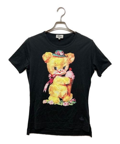 Vivienne Westwood man（ヴィヴィアン ウェストウッド マン）Vivienne Westwood man (ヴィヴィアン ウェストウッド マン) クリーピー ベアプリントTシャツ ブラック サイズ:44の古着・服飾アイテム