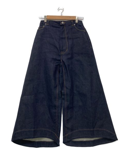 ANREALAGE（アンリアレイジ）ANREALAGE (アンリアルエイジ) LOW ANGLE DENIM PANTS インディゴ サイズ:38の古着・服飾アイテム