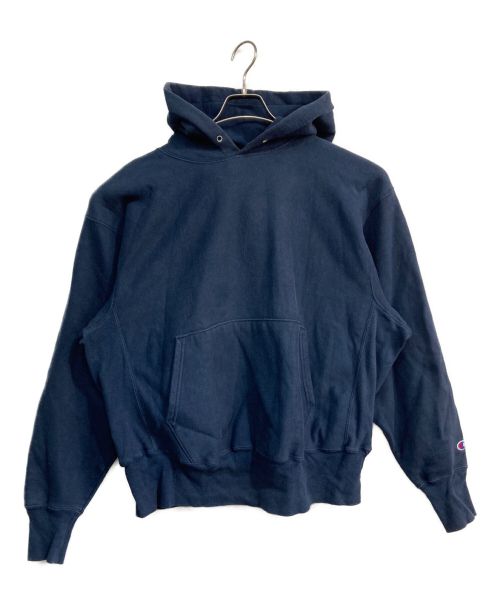 Champion REVERSE WEAVE（チャンピオンリバースウィーブ）Champion REVERSE WEAVE (チャンピオンリバースウィーブ) 3色タグ　ﾌﾟﾙｵｰﾊﾞｰ パーカー ネイビー サイズ:Lの古着・服飾アイテム