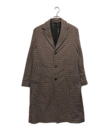 Acne studios（アクネ ストゥディオス）の古着「千鳥格子チェスターコート」｜ブルー×レッド